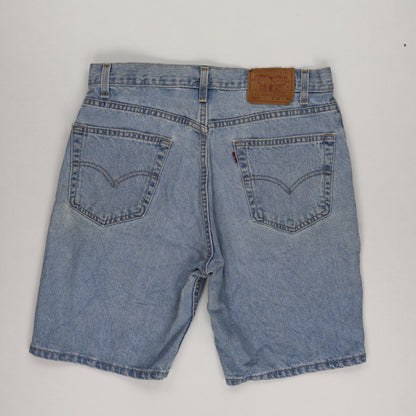 Levi's 505 Regular Fit Denim Shorts Light Blue 34 Inch Waist 9 Inch Inseam Cotton Denim Vintage