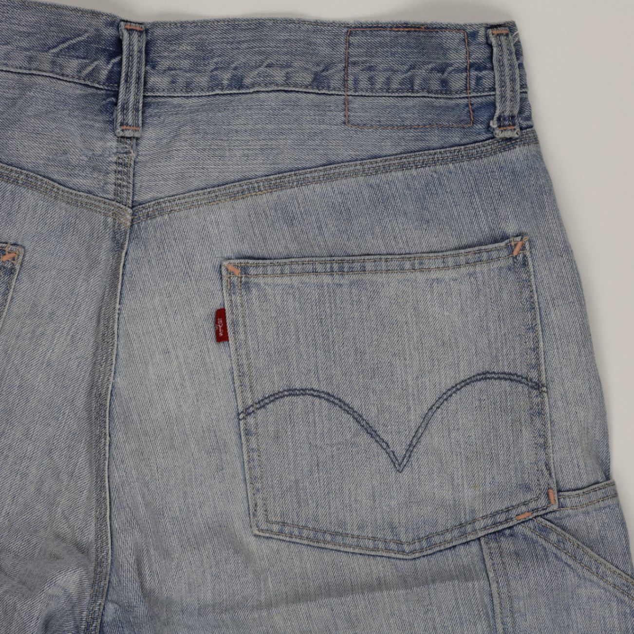 Levi's Carpenter Shorts Light Blue W32 100% Cotton Vintage Men's