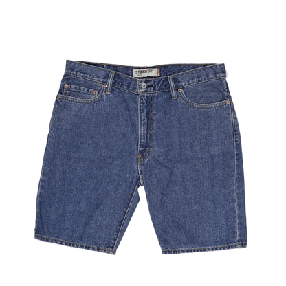 Levi's 505 Straight Fit Men's Denim Shorts Blue 36 Waist 11 Inch Inseam 100 Percent Cotton