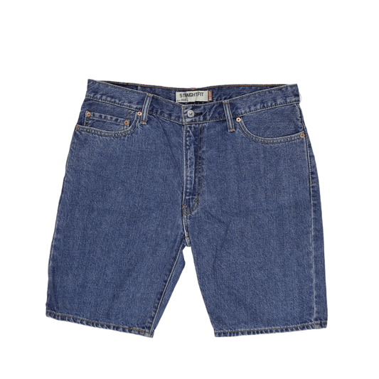 Levi's 505 Straight Fit Men's Denim Shorts Blue 36 Waist 11 Inch Inseam 100 Percent Cotton