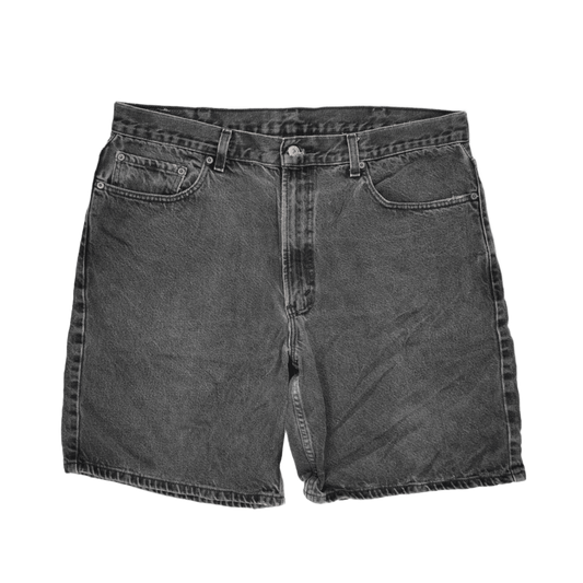 Levi's 550 Black Denim Shorts Relaxed Fit W38 Vintage Men's Clothing