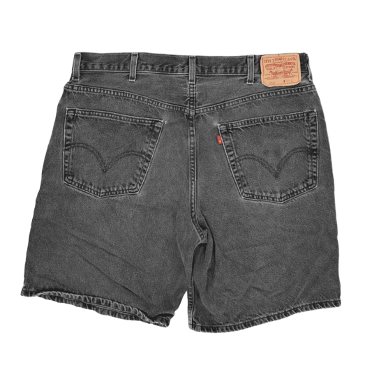 Levi's 550 Black Denim Shorts Relaxed Fit W38 Vintage Men's Clothing