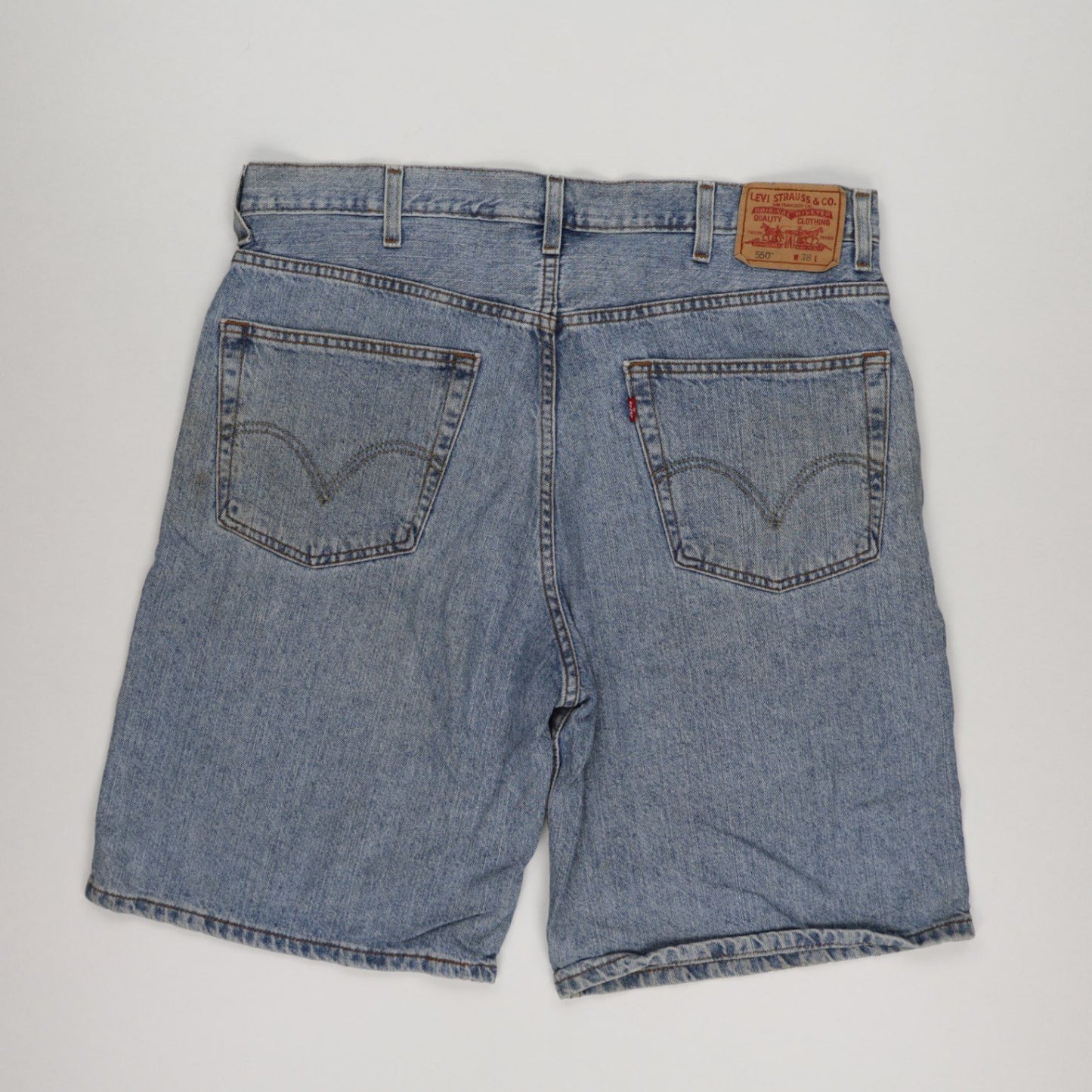 Levi's 550 Relaxed Fit Denim Shorts Vintage Blue W38 100 Percent Cotton Casual Shorts