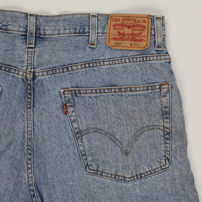 Levi's 550 Relaxed Fit Denim Shorts Vintage Blue W38 100 Percent Cotton Casual Shorts