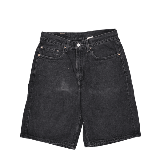 Levi's 550 Relaxed Fit Vintage Black Denim Shorts 32 100 Cotton