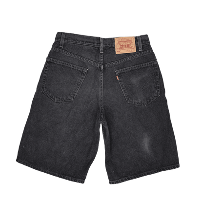 Levi's 550 Relaxed Fit Vintage Black Denim Shorts 32 100 Cotton