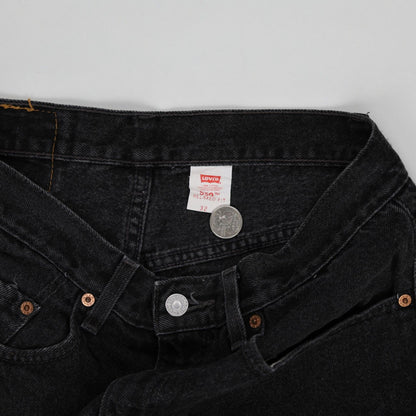 Levi's 550 Relaxed Fit Vintage Black Denim Shorts 32 100 Cotton