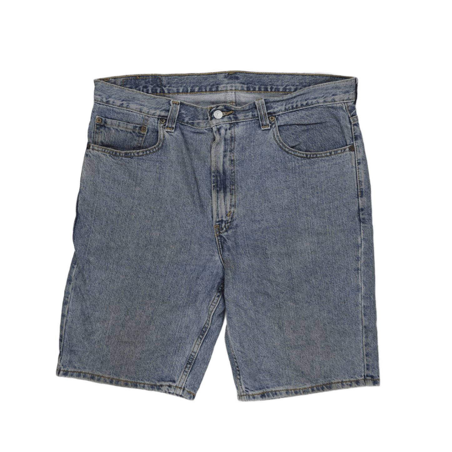 Levi's 505 Regular Fit Denim Shorts Blue W36 100 Percent Cotton Vintage Men's Clothing