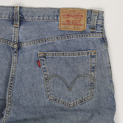 Levi's 505 Regular Fit Denim Shorts Blue W36 100 Percent Cotton Vintage Men's Clothing