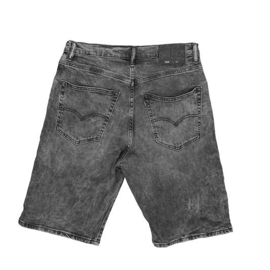 Levi's 569 Loose Fit Black Denim Shorts Size 32 Vintage 100% Cotton