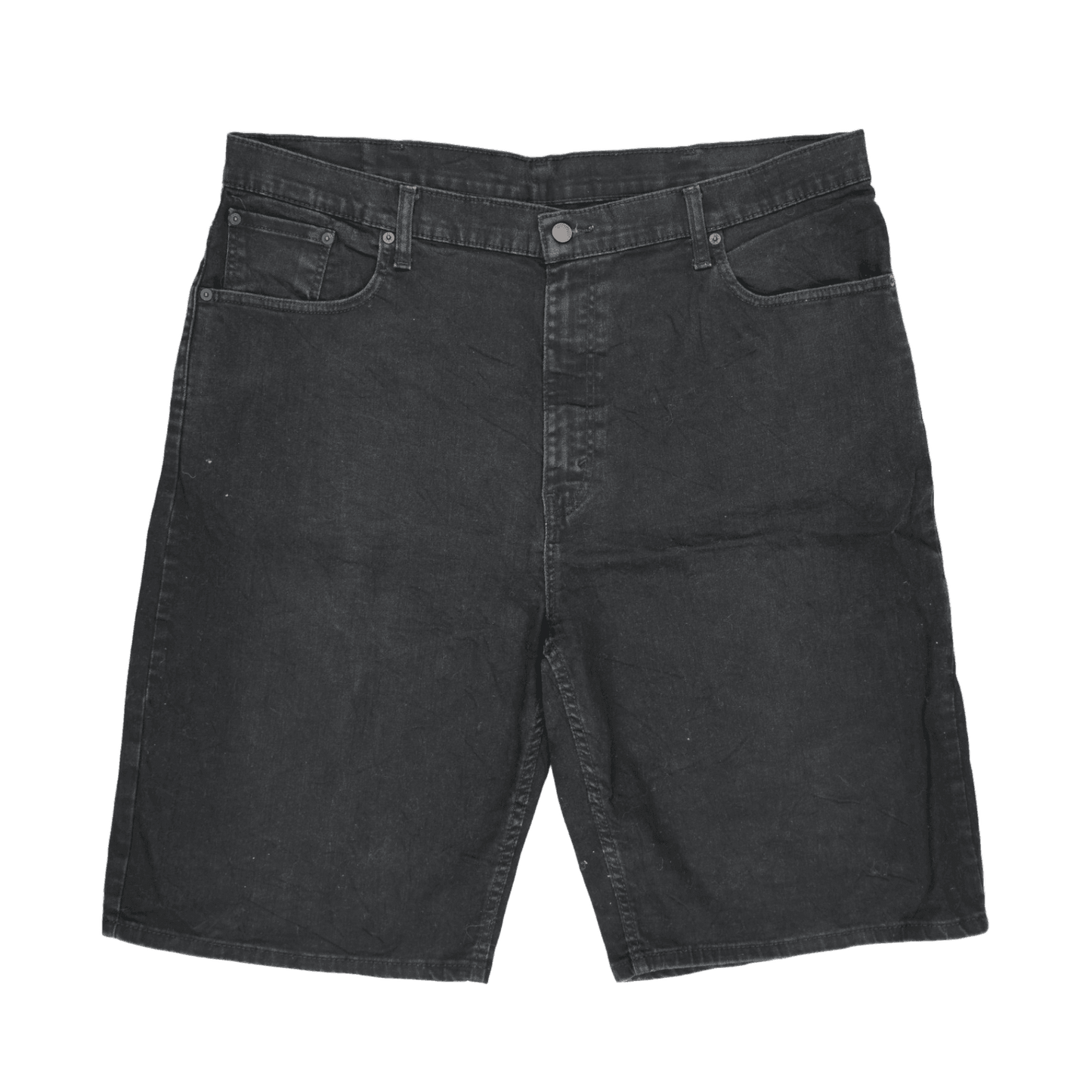 Levi's 569 Black Denim Relaxed Fit Shorts W40 Cotton