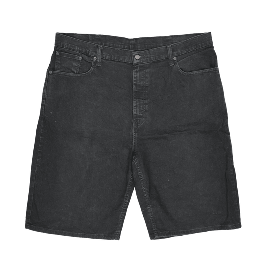 Levi's 569 Black Denim Relaxed Fit Shorts W40 Cotton