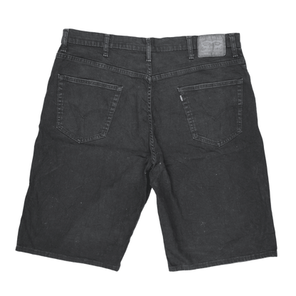 Levi's 569 Black Denim Relaxed Fit Shorts W40 Cotton