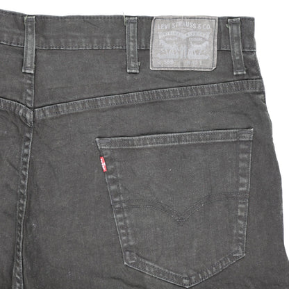 Levi's 569 Black Denim Relaxed Fit Shorts W40 Cotton