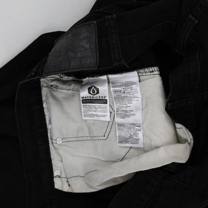 Levi's 569 Black Denim Relaxed Fit Shorts W40 Cotton