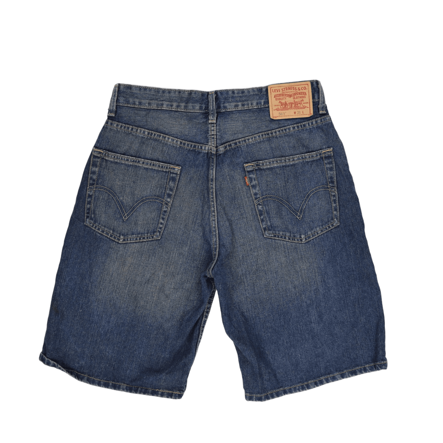 Levi's 569 Loose Straight Denim Shorts Blue W31 Cotton Vintage
