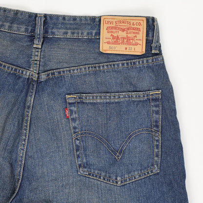 Levi's 569 Loose Straight Denim Shorts Blue W31 Cotton Vintage