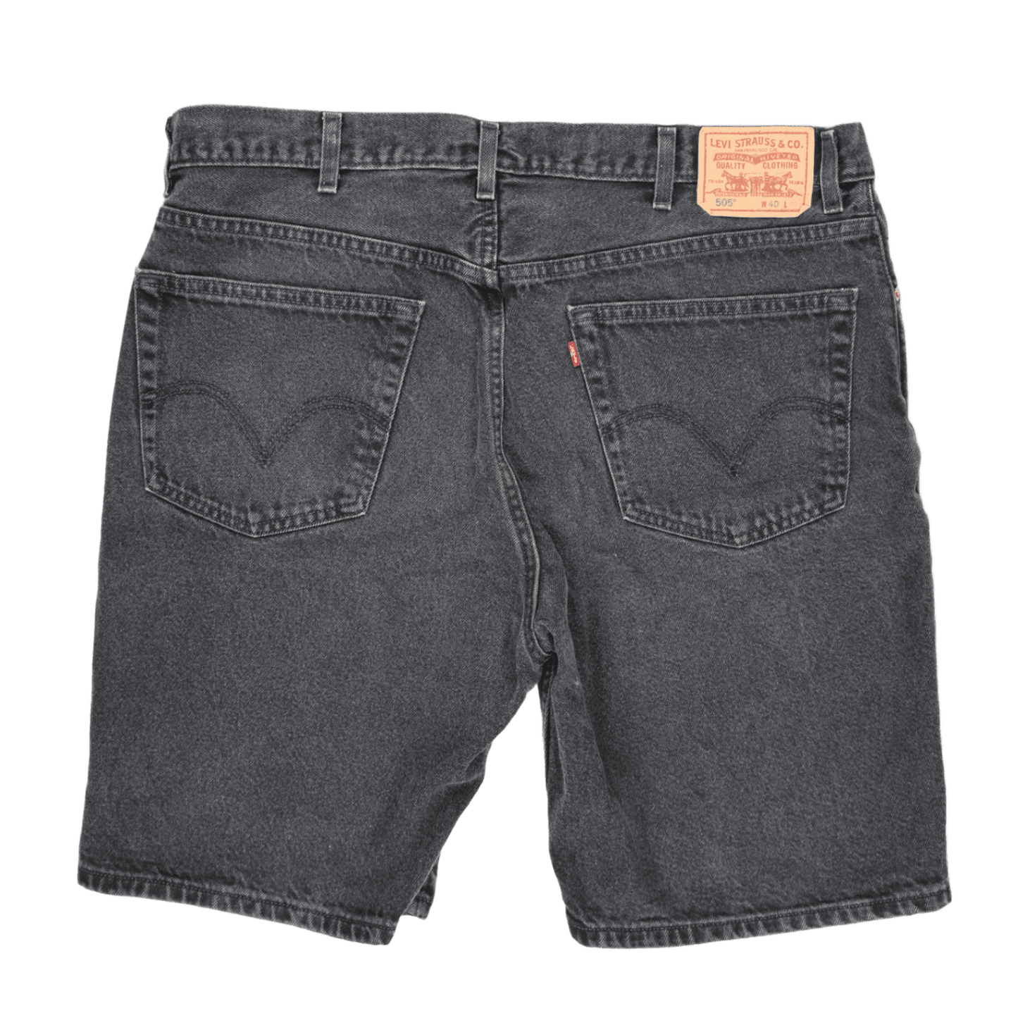 Levi's 505 Vintage Black Denim Regular Fit Shorts W40 100% Cotton
