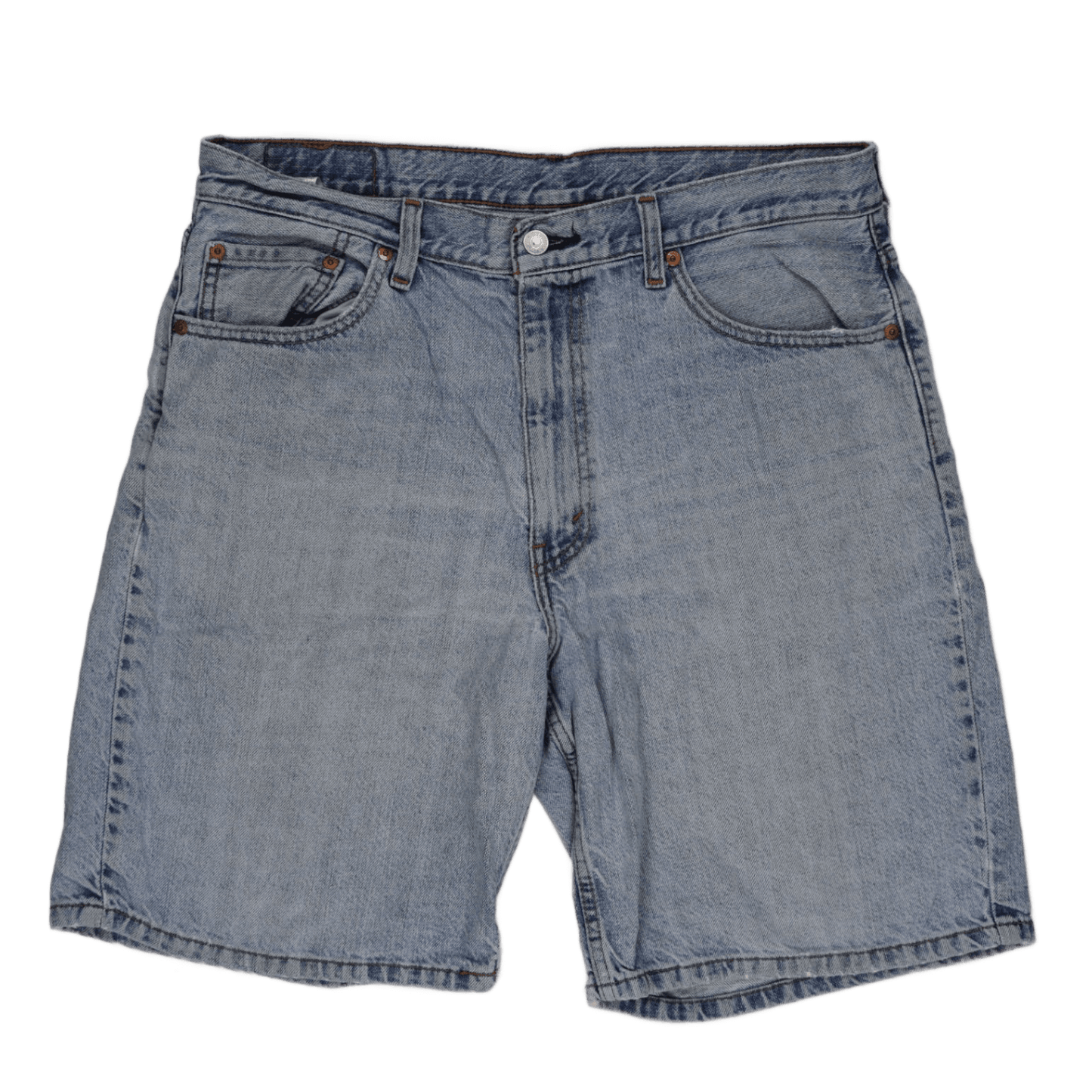 Levi's 550 Vintage Light Blue Denim Shorts W36 9 Inch Inseam Cotton