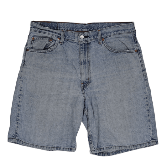 Levi's 550 Vintage Light Blue Denim Shorts W36 9 Inch Inseam Cotton