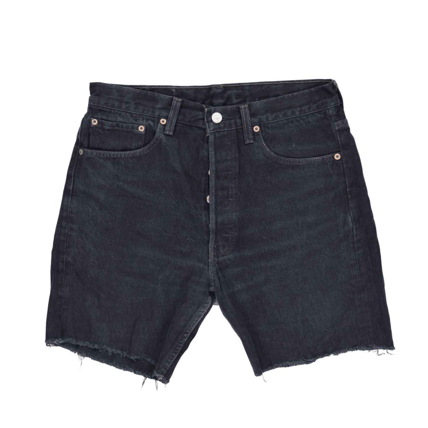 Levi's 501xx Vintage Black Denim Shorts W33 L34 100% Cotton