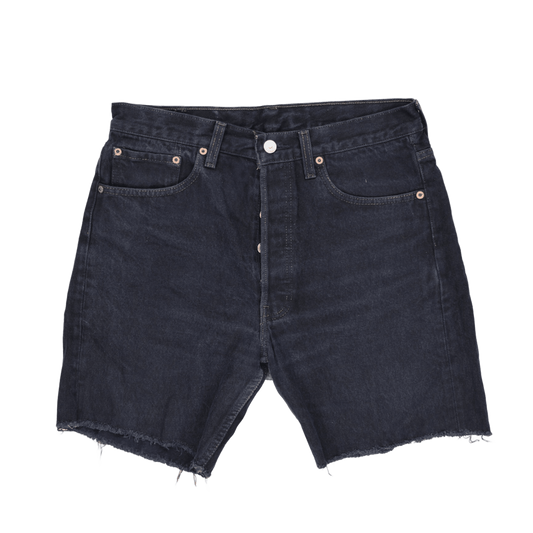 Levi's 501xx Vintage Black Denim Shorts W33 L34 100% Cotton