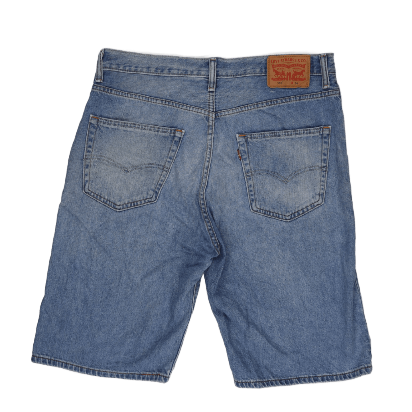 Levi's 569 Men's Light Blue Denim Shorts Size 34 100% Cotton