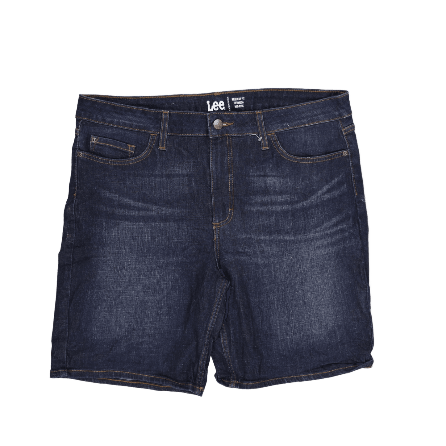 Lee Men's Dark Blue Denim Shorts 28 cm Inseam 87 cm Waist Size Medium 79% Cotton 20% Polyester 1% Elastane