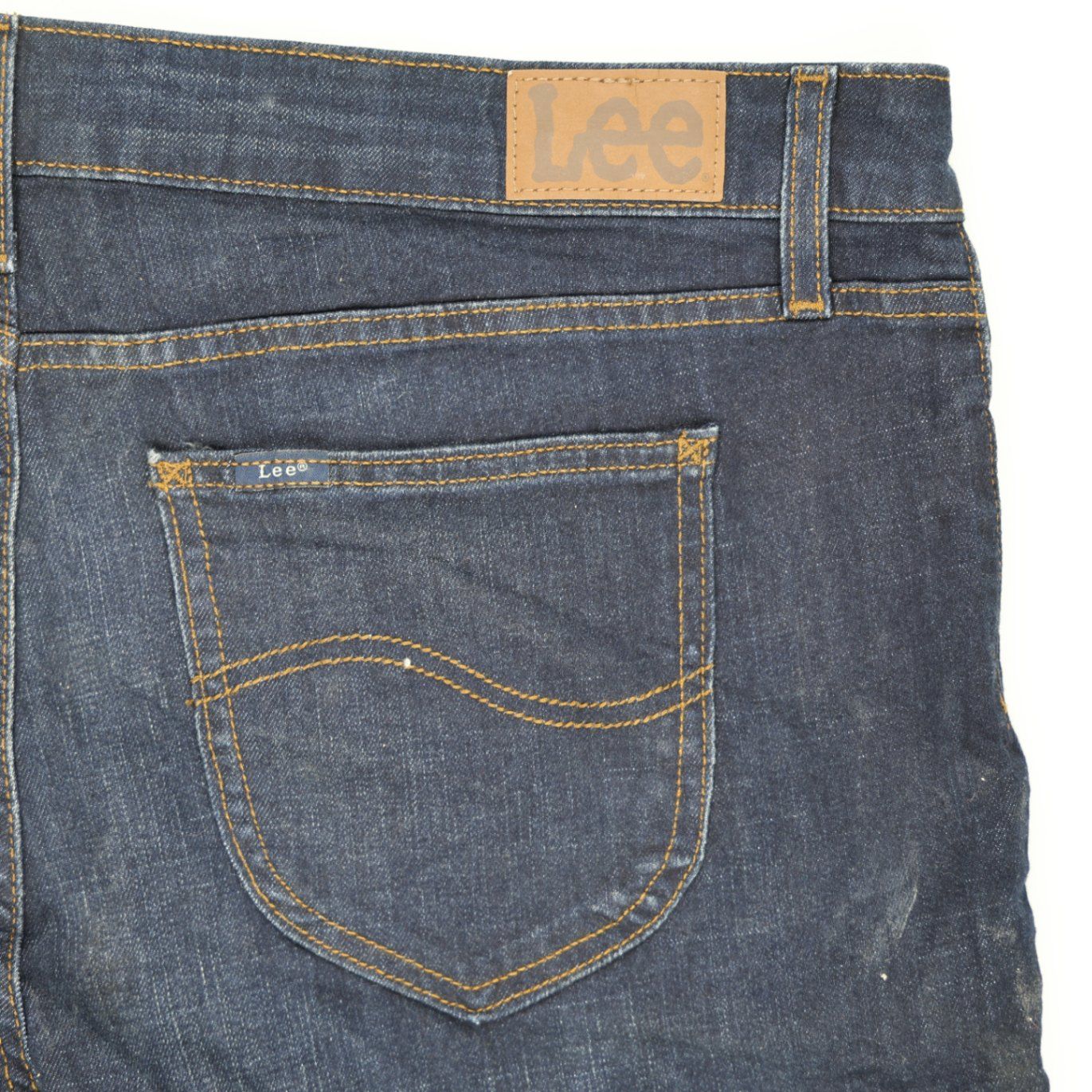 Lee Men's Dark Blue Denim Shorts 28 cm Inseam 87 cm Waist Size Medium 79% Cotton 20% Polyester 1% Elastane