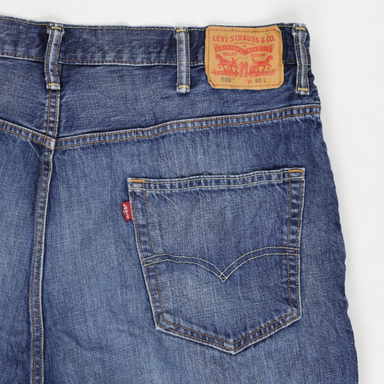 Levi's 569 Men's Blue Denim Jean Shorts W40 100% Cotton