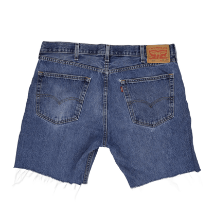 Levi's 505 Vintage Blue Denim Shorts W38 L30 Cotton Distressed