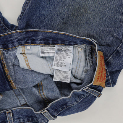Levi's 505 Vintage Blue Denim Shorts W38 L30 Cotton Distressed