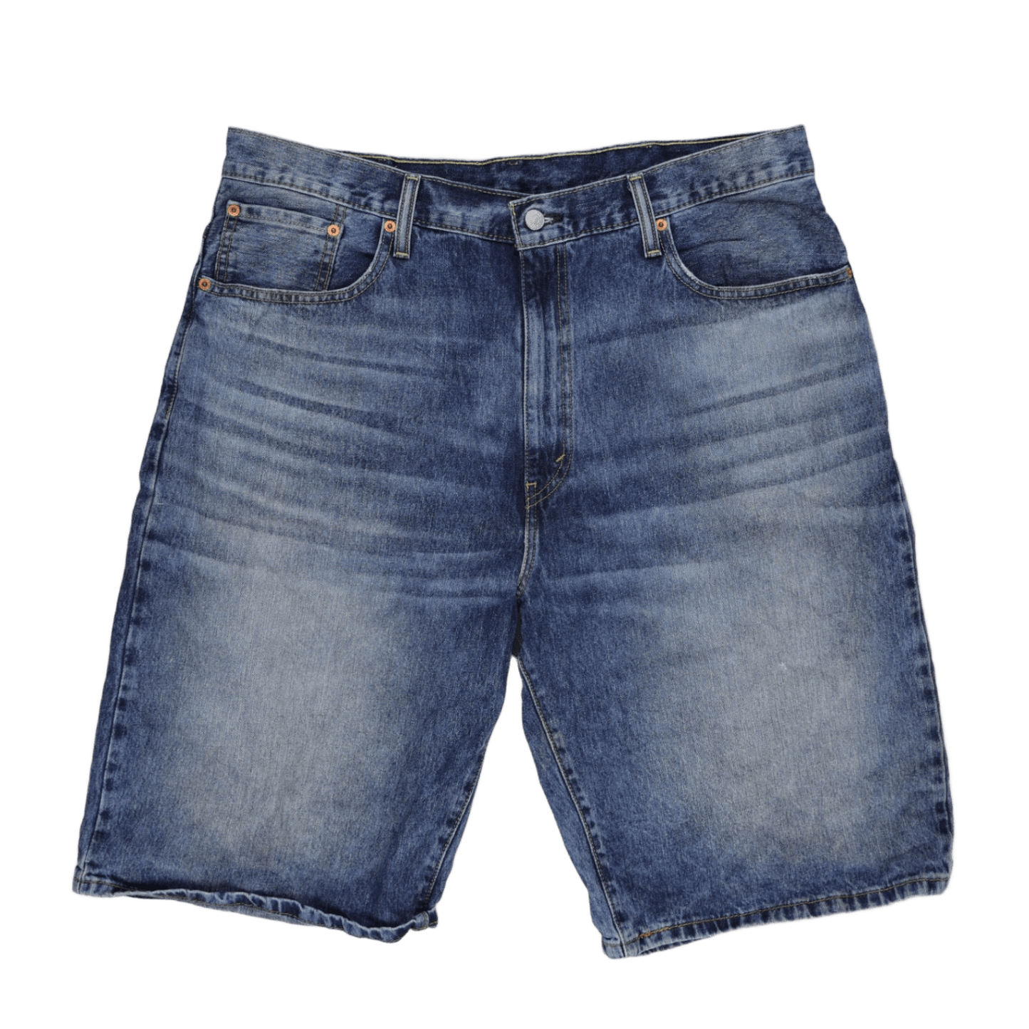 Levi's 569 Loose Straight Fit Denim Shorts Blue W38 L 100 Cotton Vintage Used Good