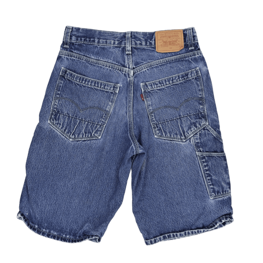 Levi's Vintage Blue Denim Carpenter Shorts Size 14 Cotton 90s Style