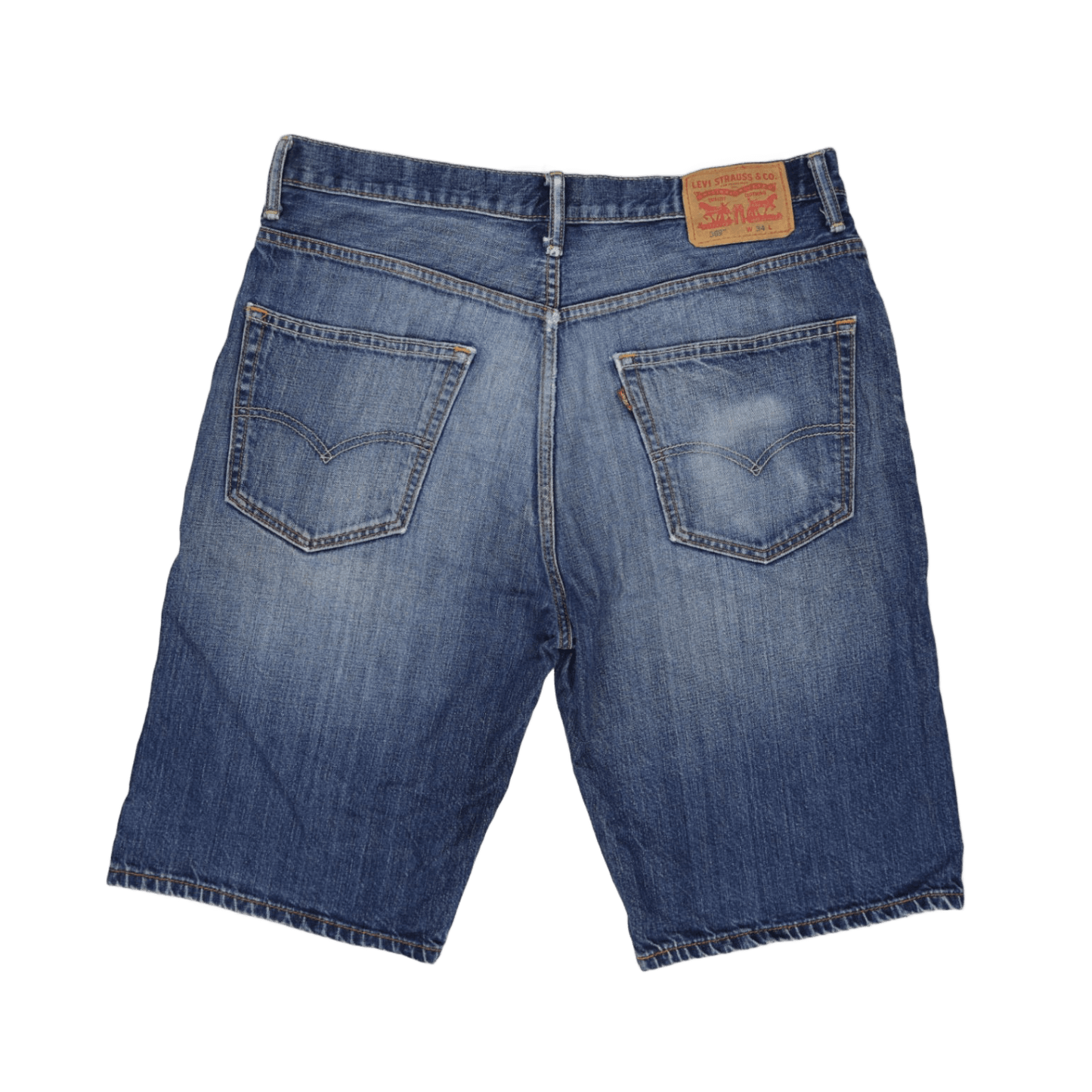 Levi's 569 Loose Fit Denim Shorts Blue 34 Inch Waist 100 Percent Cotton