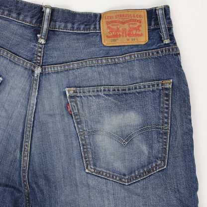 Levi's 569 Loose Fit Denim Shorts Blue 34 Inch Waist 100 Percent Cotton