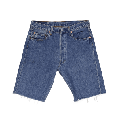 LEVI'S 501 Vintage Denim Shorts Blue W32 L32 Cotton Used Very Good