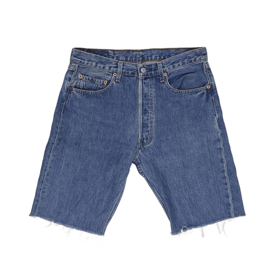 LEVI'S 501 Vintage Denim Shorts Blue W32 L32 Cotton Used Very Good