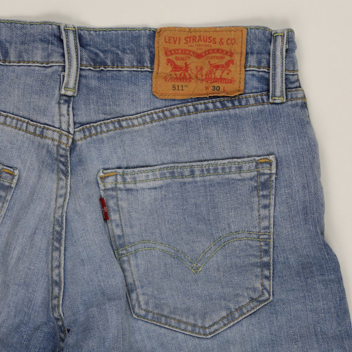 Levi's 511 Slim Fit Denim Shorts Blue W30 Cotton Denim