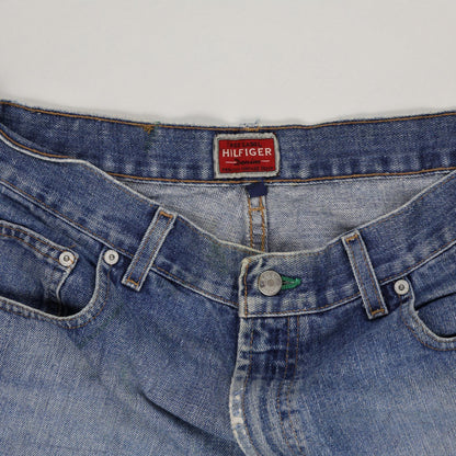 Tommy Hilfiger Vintage Denim Shorts Blue 36W 11 Inch Inseam Cotton Casual