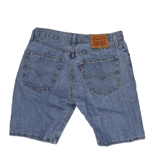Levi's 505 WaterLess Denim Shorts Mid Blue W31 Cotton Vintage