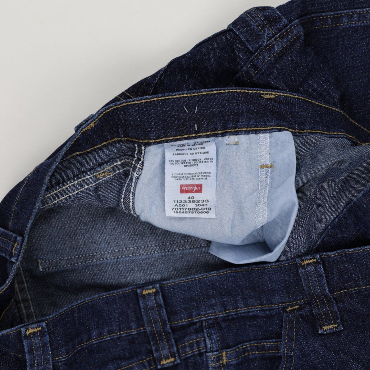 Wrangler Vintage Blue Denim Shorts 40 Inch Waist 10 Inch Inseam Cotton Mens