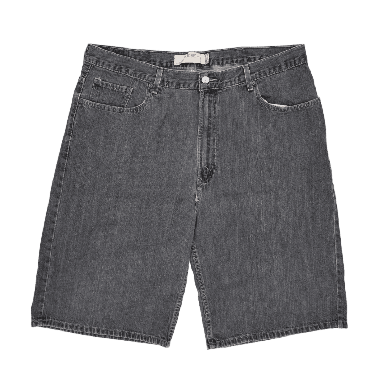 Levi's 569 Loose Fit Denim Shorts Charcoal Grey W40 100 Percent Cotton