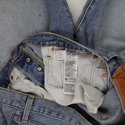 Levi's 501 Classic Light Blue Denim Shorts W33 100% Cotton