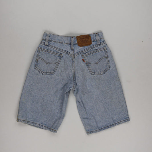 Levi's 560 Regular Fit Women's Denim Shorts Light Blue Size 10 9 Inch Inseam Cotton Denim Vintage