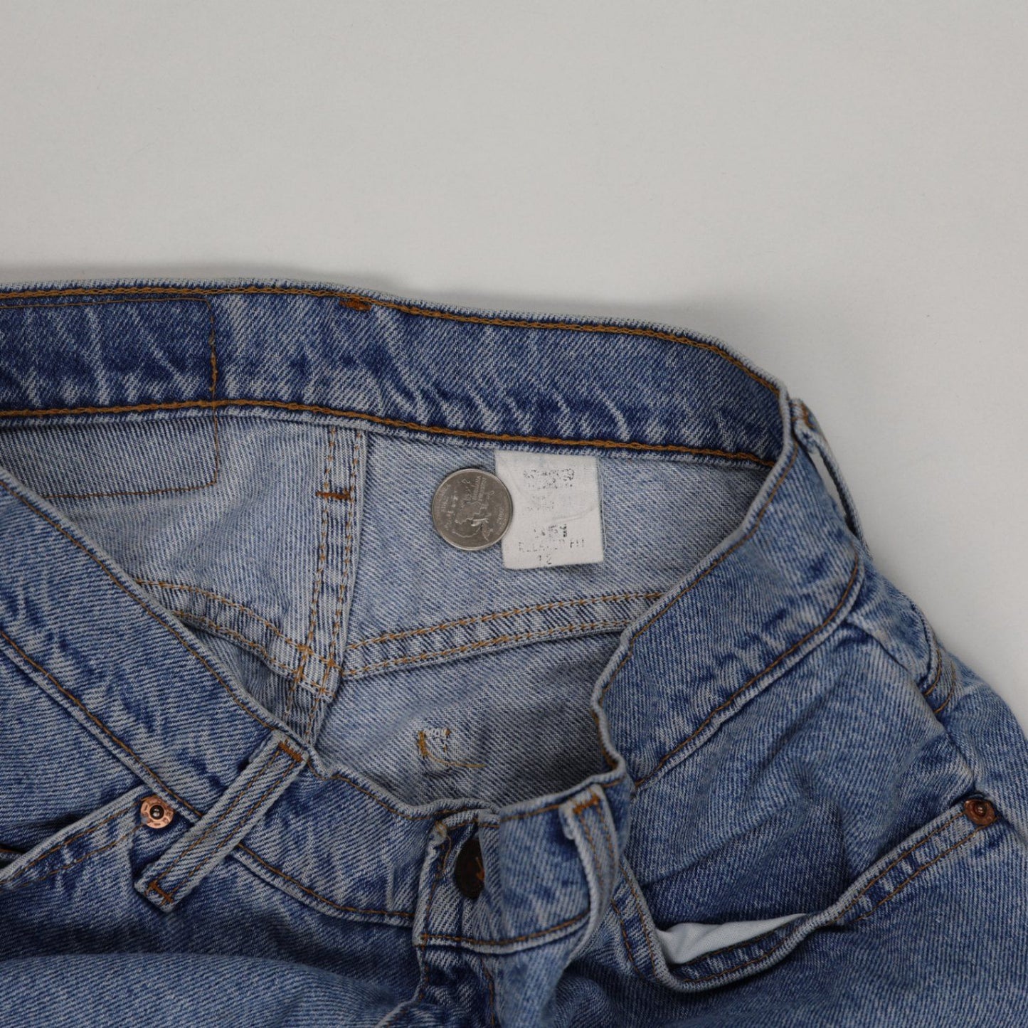 Levi's 501 Vintage Blue Denim Shorts 32W 7 In Cotton