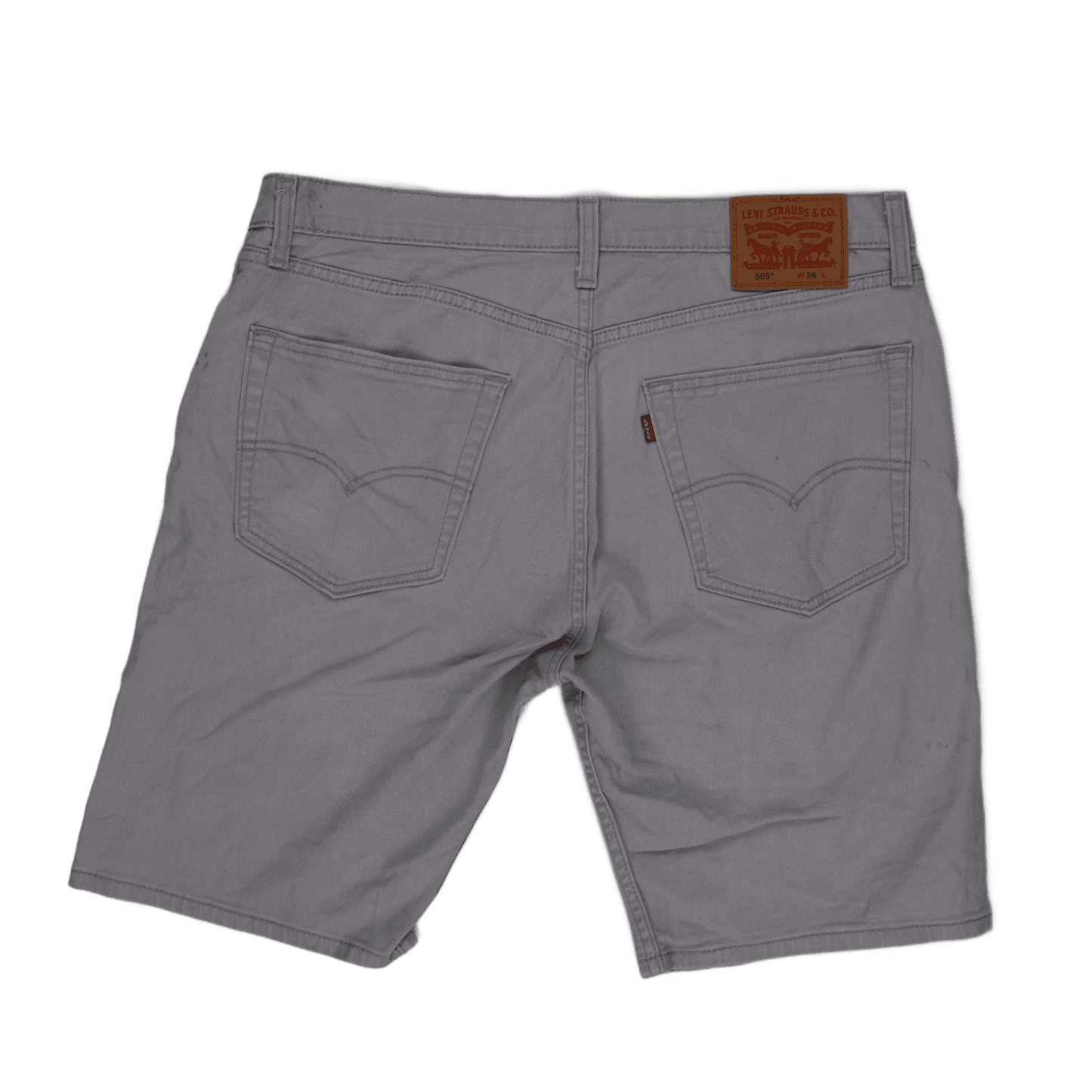 Levi's 505 Grey Denim Shorts W36 9 In Inseam 100 Percent Cotton Men's Clothing