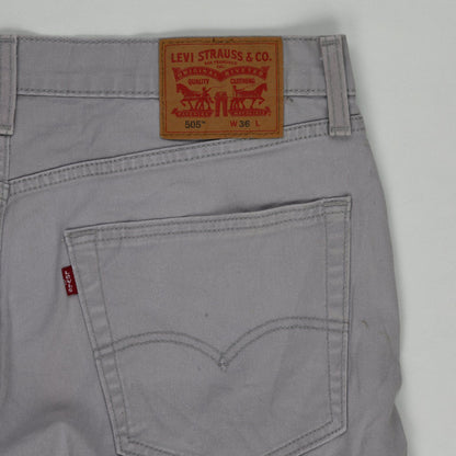 Levi's 505 Grey Denim Shorts W36 9 In Inseam 100 Percent Cotton Men's Clothing