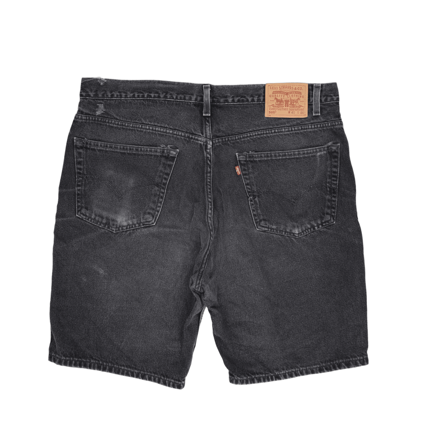 Levi's 505 Vintage Black Denim Shorts W40 Cotton Men's