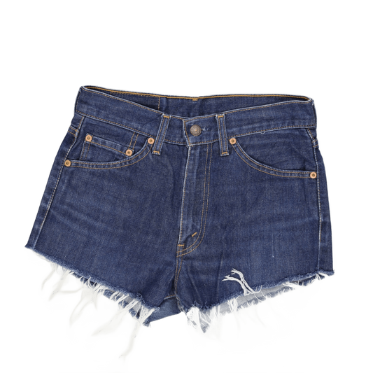 Levi's Women's High Waist Distressed Denim Shorts Blue Size 28 Cotton
